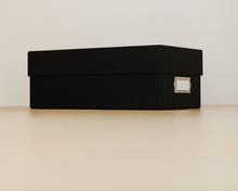 Load image into Gallery viewer, Simply Spaced archival photo and card organizer box in black.