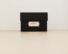 Load image into Gallery viewer, Simply Spaced archival photo and card organizer box in black.