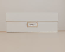 Load image into Gallery viewer, Simply Spaced archival card box in white.