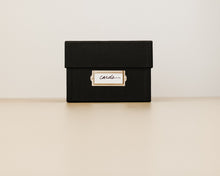 Load image into Gallery viewer, Simply Spaced archival card organizer box in black
