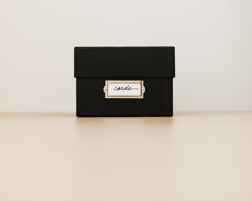Simply Spaced archival card organizer box in black