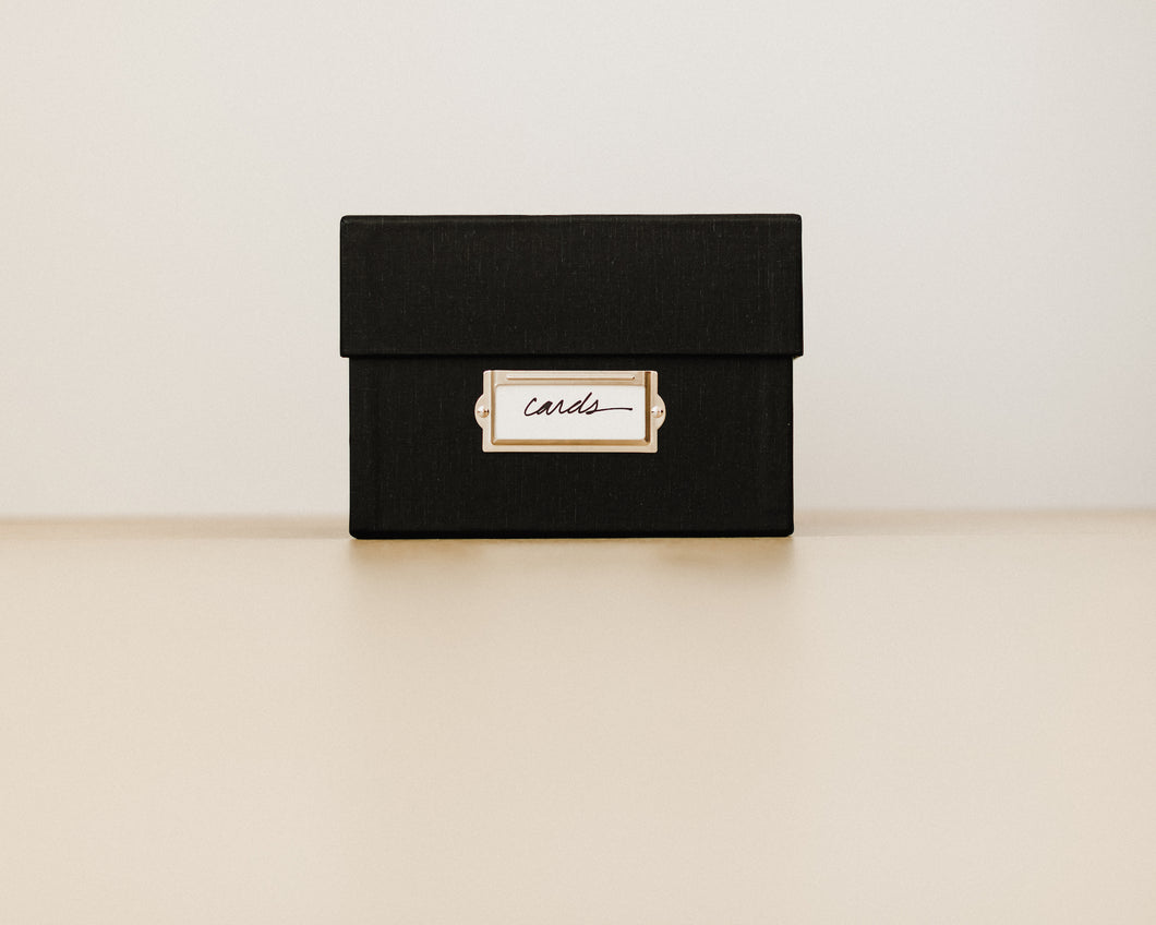 Simply Spaced archival card organizer box in black