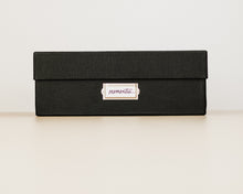 Load image into Gallery viewer, Simply Spaced archival memorabilia box in black.

