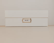 Load image into Gallery viewer, Simply Spaced archival card box in white.
